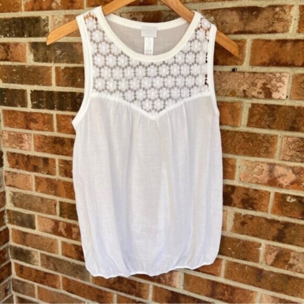 HANRO of Switzerland   BNWOT Delicate Cotton  Top Blouse with lace trim S